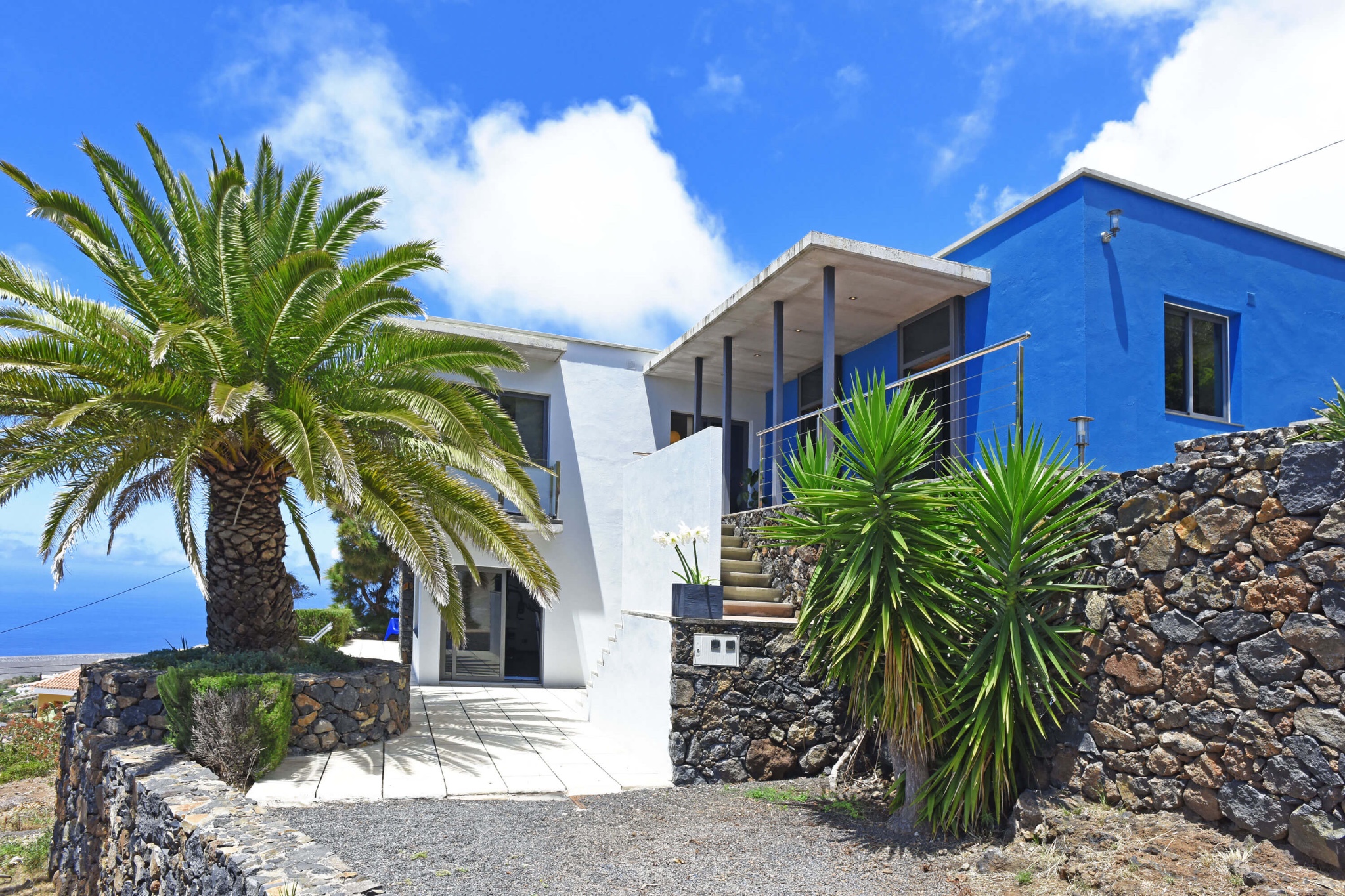 Modernes Ferienhaus für 4 Personen in der schönen Gegend von Tijarafe mit herrlichem Blick auf Meer und Landschaft