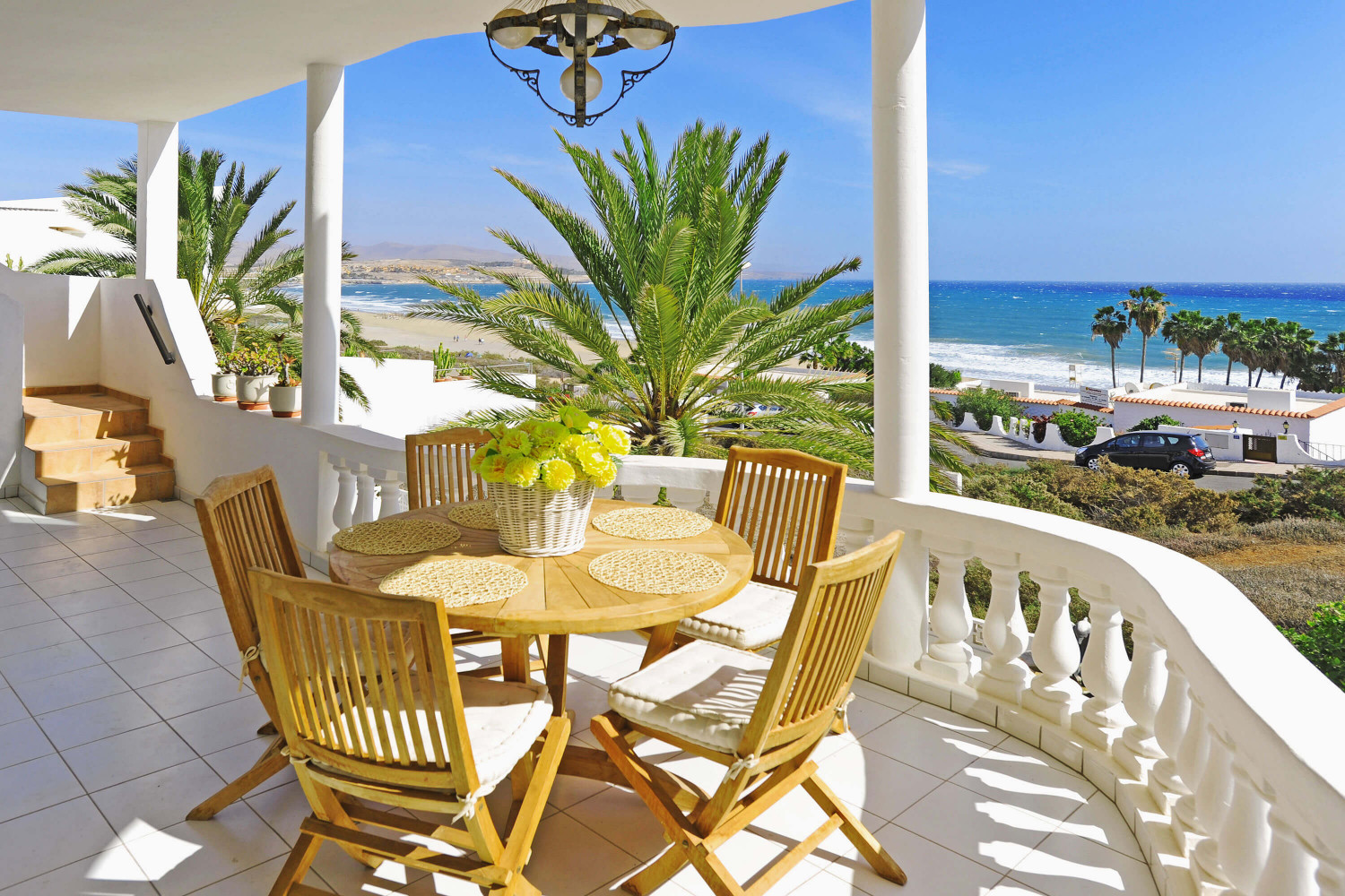Vakkert feriehus på stranden i Costa Calma, innredet i middelhavsstil, med uslåelig utsikt