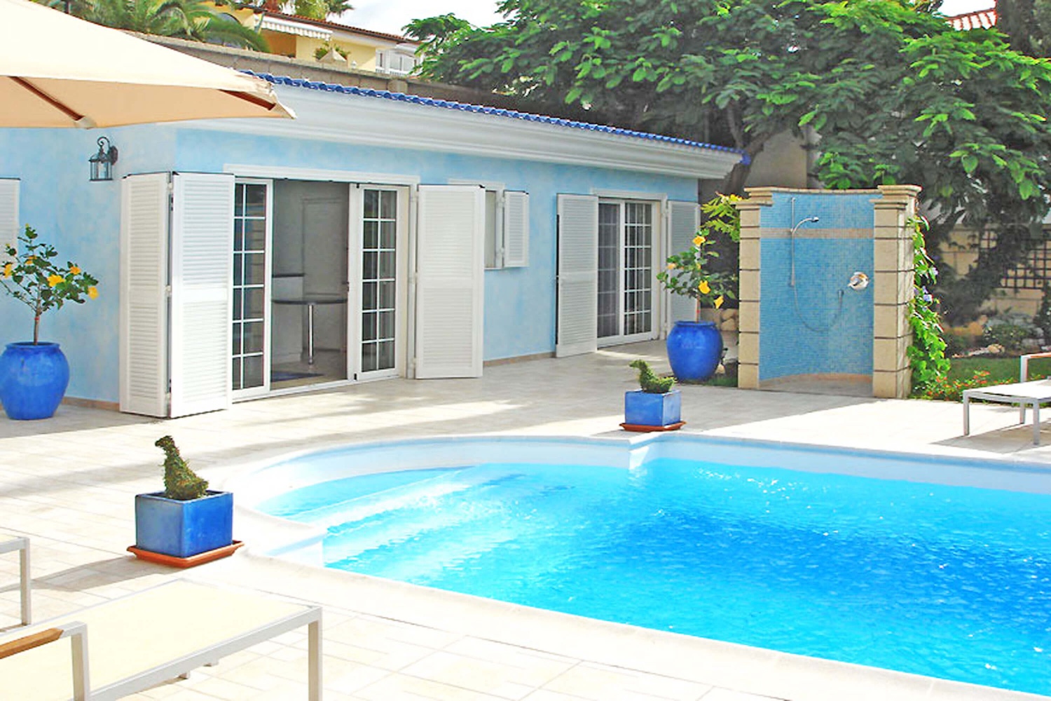 Hyggelig feriehus for to personer med felles svømmebasseng nær Costa Adeje i den solfylte sør på Tenerife