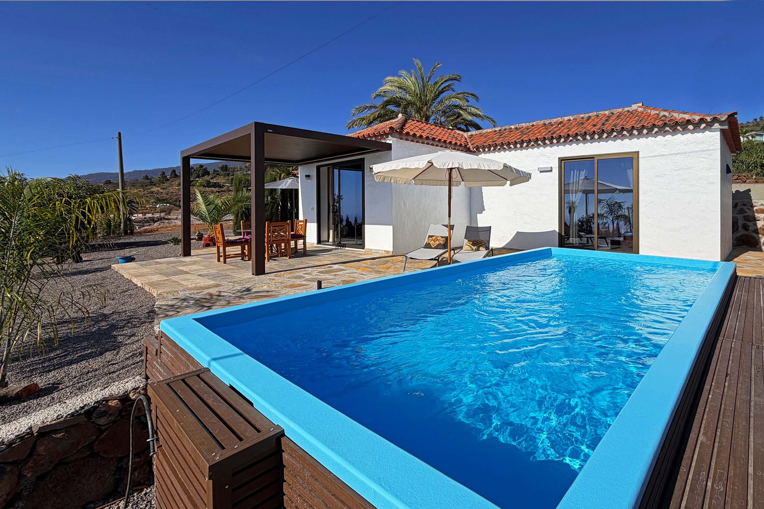 Gemütliches Haus mit zwei Schlafzimmern, privatem Pool und Blick auf den Atlantik, ideal für Ihren Urlaub auf La Palma